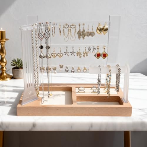 Jewelry Organizer Stand 3 Tier Acrylic Jewelry Storage - Image 2