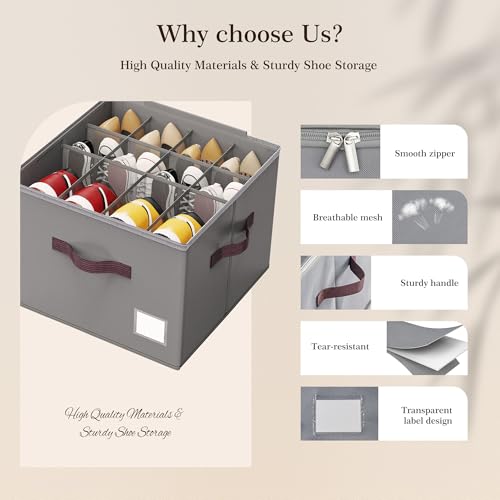 Shoe Organizer for Closet, 3 Pack Shoe Organizer | Home Organization - Image 5