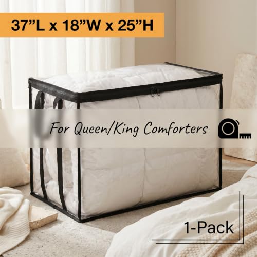 Clear Storage Bag 37"L x 18"W x 25"H, Long Soft PVC Organizer - Image 3