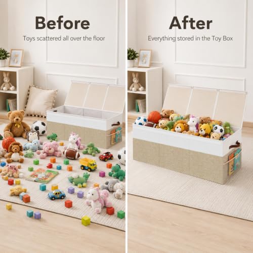 150L Extra Large Toy Storage Box with Lid for Boys Girls - Image 5