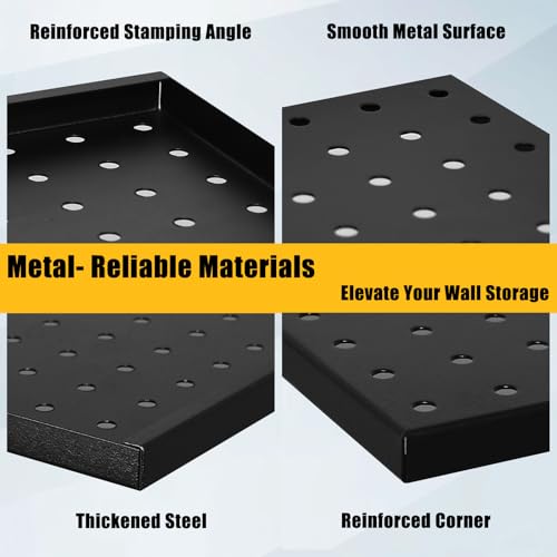 10 Pcs Metal Pegboard Panels, 16"x12" Heavy Duty Peg | Garage Storage - Image 7