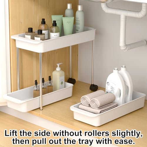 2-Tier Under Sink Organizer with Smooth Rolling Whee | All Products - Image 7