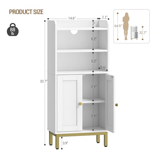 Hzuaneri Bathroom Storage Cabinet, Small Floor Cabinet - Image 3