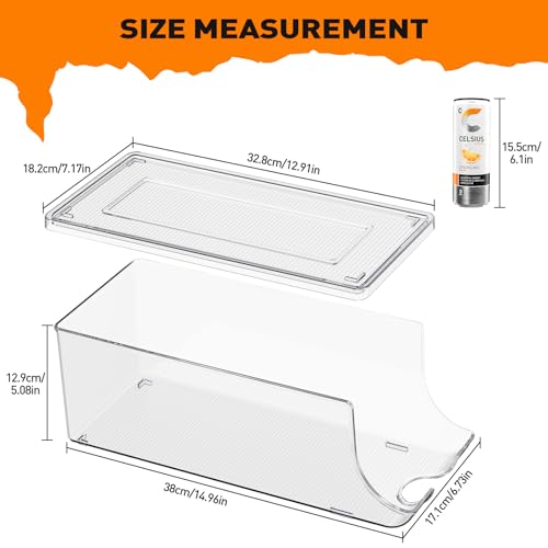 SCAVATA 2 Pack Skinny Can Organizer for Refrigerator, Stackable - Image 6