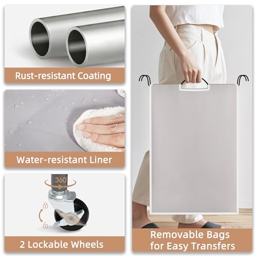 STORAGE MANIAC 4 Section Laundry Sorter, Laundry Hamper - Image 7
