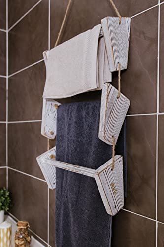 Blanket Ladder. 3-Tier Wall Hanging. Towel Holder. Quilt - Image 6