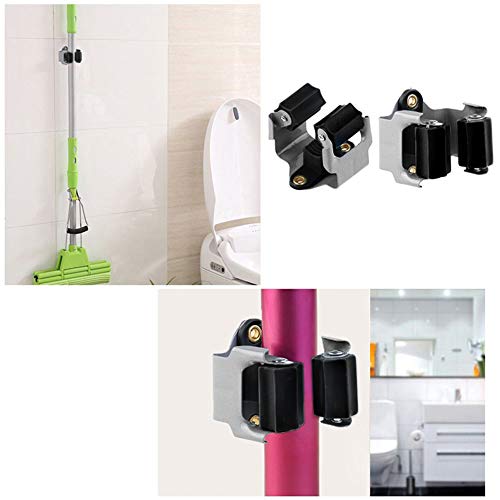 Broom Holder Wall Mount 10 Pack Heavy Duty Metal Mop Broomstick - Image 6