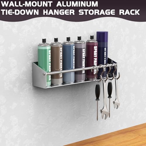 Silver Aluminum Wall Mount Spray Can Storage Rack - Image 7
