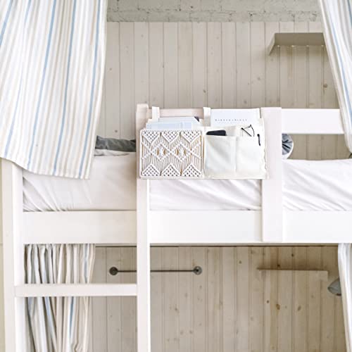 Mkono Bedside Caddy, Macrame Bunk Bed Hanging Organizer - Image 5