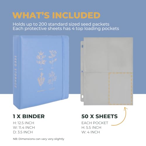 Wildgoose Seed Binder - Garden Seed Packet Organizer - Image 5