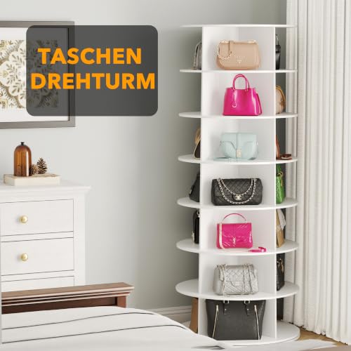 SpaceAid 7 Tier Rotating Shoe Rack Tower, Spinning Shoe - Image 7