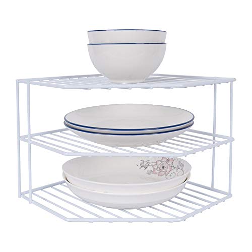 3-Tier Corner Shelf Counter and Cabinet Organizer - Steel Metal - Image 2