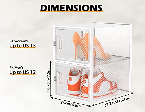 SIMPDIY XL Clear Shoe Storage Boxes, Stackable Shoe - Image 4