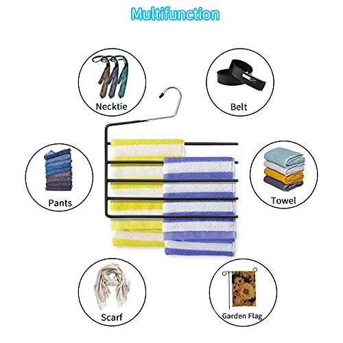 Nature Smile Pants Hangers 3pack, Heavy Duty Multi Layers - Image 6