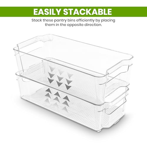 Utopia Home Plastic Stackable Storage Bins for Fridge, 8 Pack - Image 7