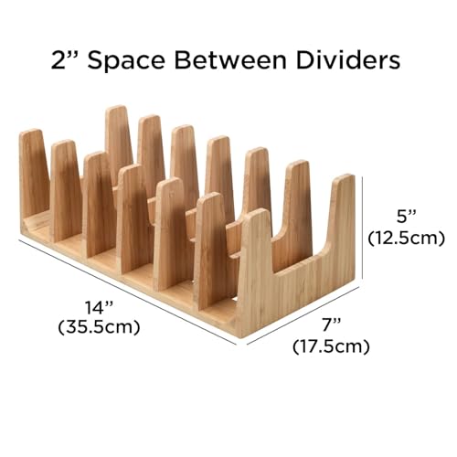 MobileVision Bamboo Pot Lid Holder Organizer for Storage - Image 4