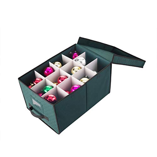 Ornament Storage Box-Green Holiday Organizer Cube- 24 - Image 5
