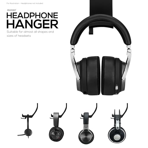 BRAINWAVZ Claw - Under Desk Headphone Hanger Stand, Screw - Image 6