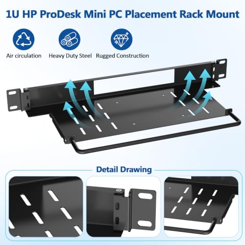 1U Rack Mount for HP ProDesk Mini PC, HP EliteDesk Mini Business - Image 3