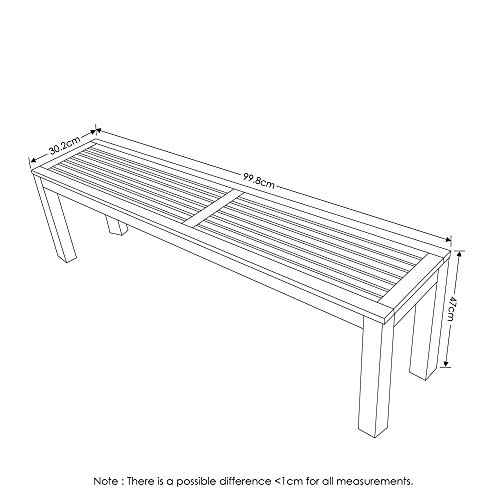 Furinno Tioman Outdoor Hardwood Potting Bench and Backless Bench - Image 7