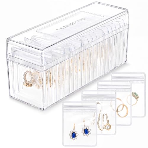 HOMEHIVE Acrylic Jewelry Box Organizer, Clear Jewelry - Image 2