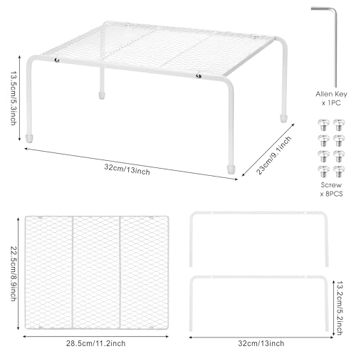 Kitchen Cupboard Organiser-2 Pack Metal Wire Storage Shelf Insert - Image 4