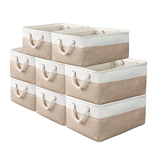 8 Pack Storage Basket Bins - Decorative Baskets Bulk Storage Box - Image 2