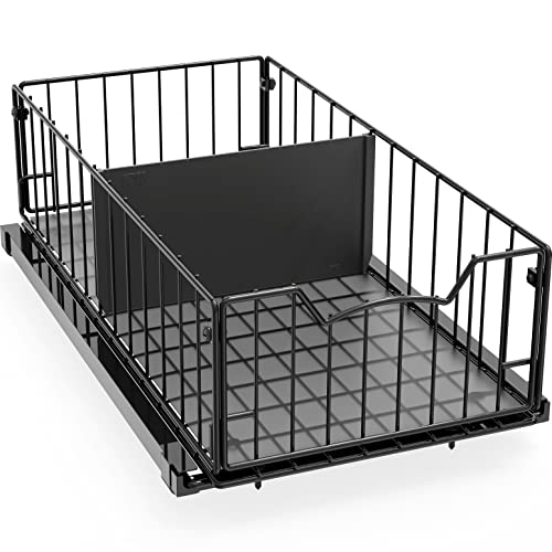 Simple Houseware Pull-Out Cabinet Sliding Basket, 17.2Dx9.7Wx5H - Image 2
