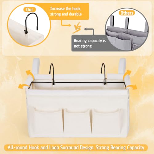 Lilithye Bedside Caddy, Bedside Storage Bag Hanging Organizer - Image 6