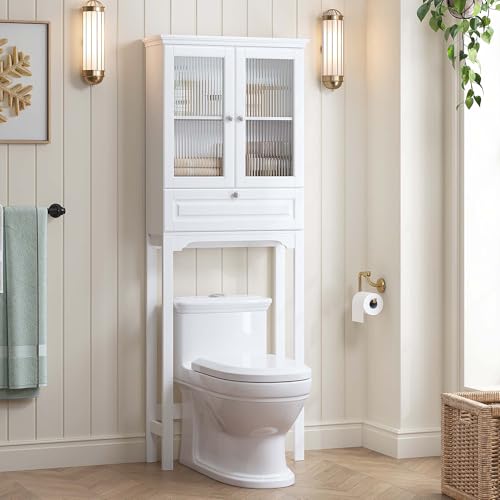 Spirich Over the Toilet Storage Cabinet with Moru Glass - Image 2