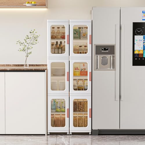 CXCJAI Narrow Storage Cabinet with Doors and Shelves Tall Skinny - Image 3