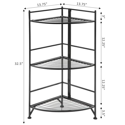 Convenience Concepts Xtra Storage 3 Tier Folding Metal Corner - Image 4