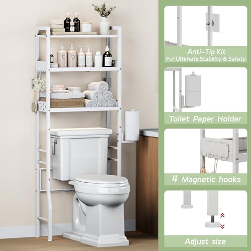 Over the Toilet Storage Shelf 3-Tier Adjustable Bath | All Products - Image 6