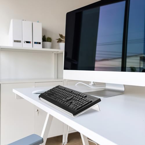 Eorbow 2 Pack Tilted Computer Keyboard Stand, Clear Acrylic - Image 7