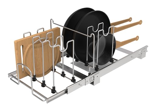 Pots and Pans Pull Out Organizer Under Cabinet, Adjustable Slide - Image 2