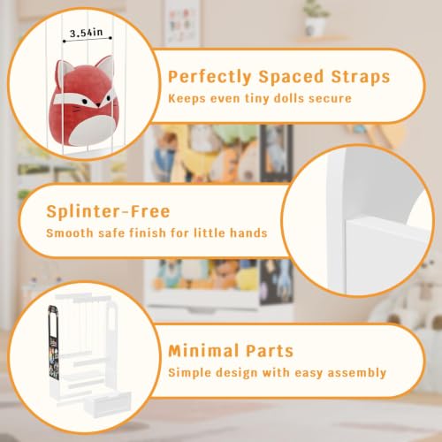 51.2"H Stuffed Animal Storage with Blackboard, Kids Toy Storage - Image 7