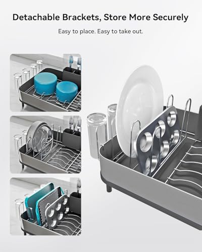 SUNLY Expandable Dish Drying Rack, Versatile Brackets for Pots & - Image 4