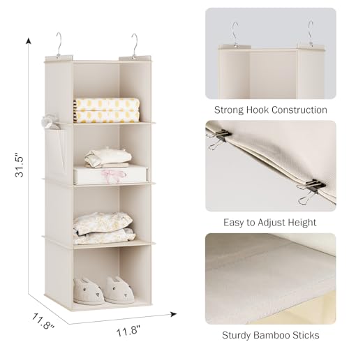 YOUDENOVA Hanging Closet Organizer and Storage for Clothes - Image 4
