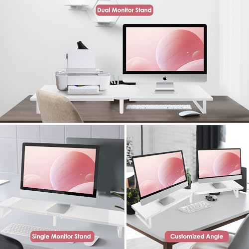 Across-Star Dual-Monitor Stand for Desk - Large Adjustable Length - Image 5