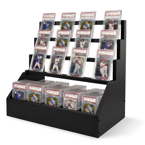 Trading Card Display Stand with 5-Row Storage，3-Tier - Image 2
