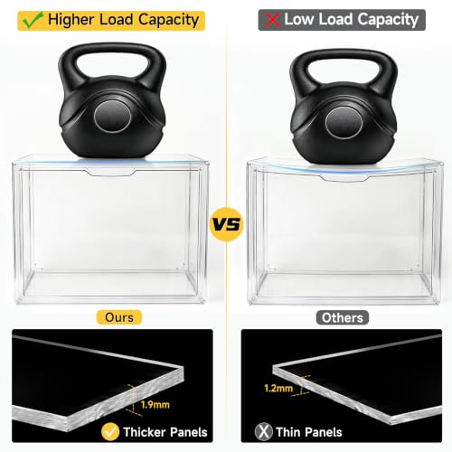 GUDEMAY Clear Stackable Plastic Storage Bins with Lid, Dustproof - Image 5