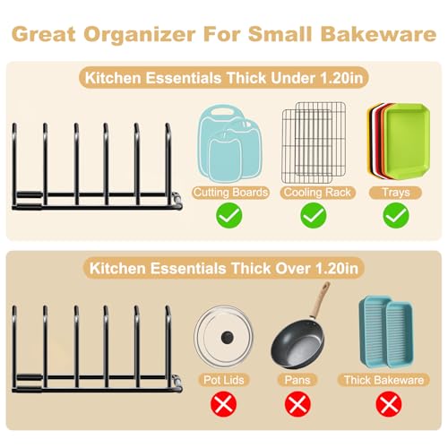Fikoksol Cutting Board Organizer Storage, Baking Sheet Rack under - Image 5