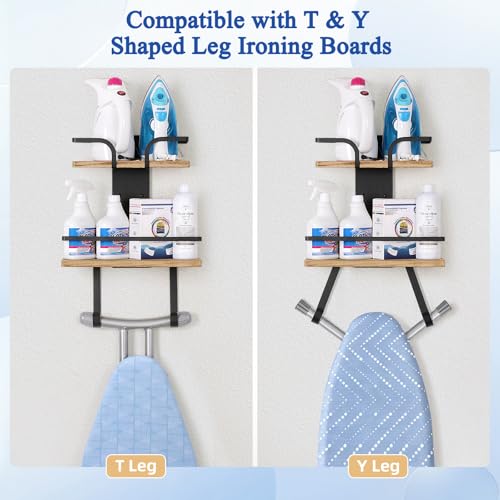 Ironing Board Hanger Wall Mount, 2-Layer Laundry Room Organizer - Image 4