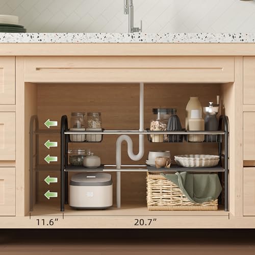 Under Sink Organizers and Storage,Expandable under cabinet - Image 4
