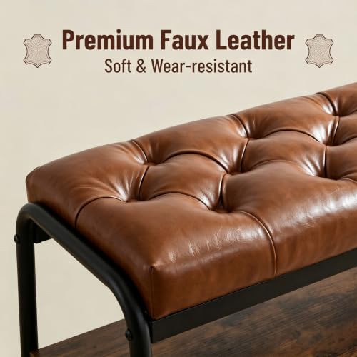 Forteek 32'' Tufted Shoe Bench, Entryway Bench with Shoe - Image 6