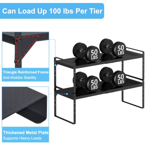 Expandable Kitchen Cabinet Shelf Organizer, Stackable - Image 5