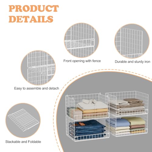 4-Tier Stackable Closet Organizers and Storage Baske | Home Organizati - Image 4