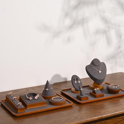 Oirlv Single Finger Wooden Ring Display Stand Jewelry Showcase - Image 5