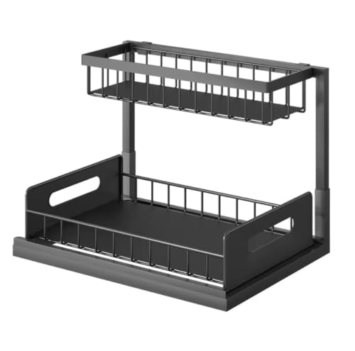 Under Sink Organizer, 2 Tier Adjustable Under Sink S | Under Sink Stor - Image 2
