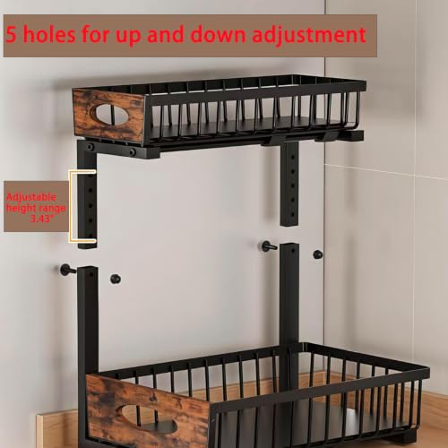 Adjustable Under Sink Organizer, 2-Tier Pull Out Cab | All Products - Image 4
